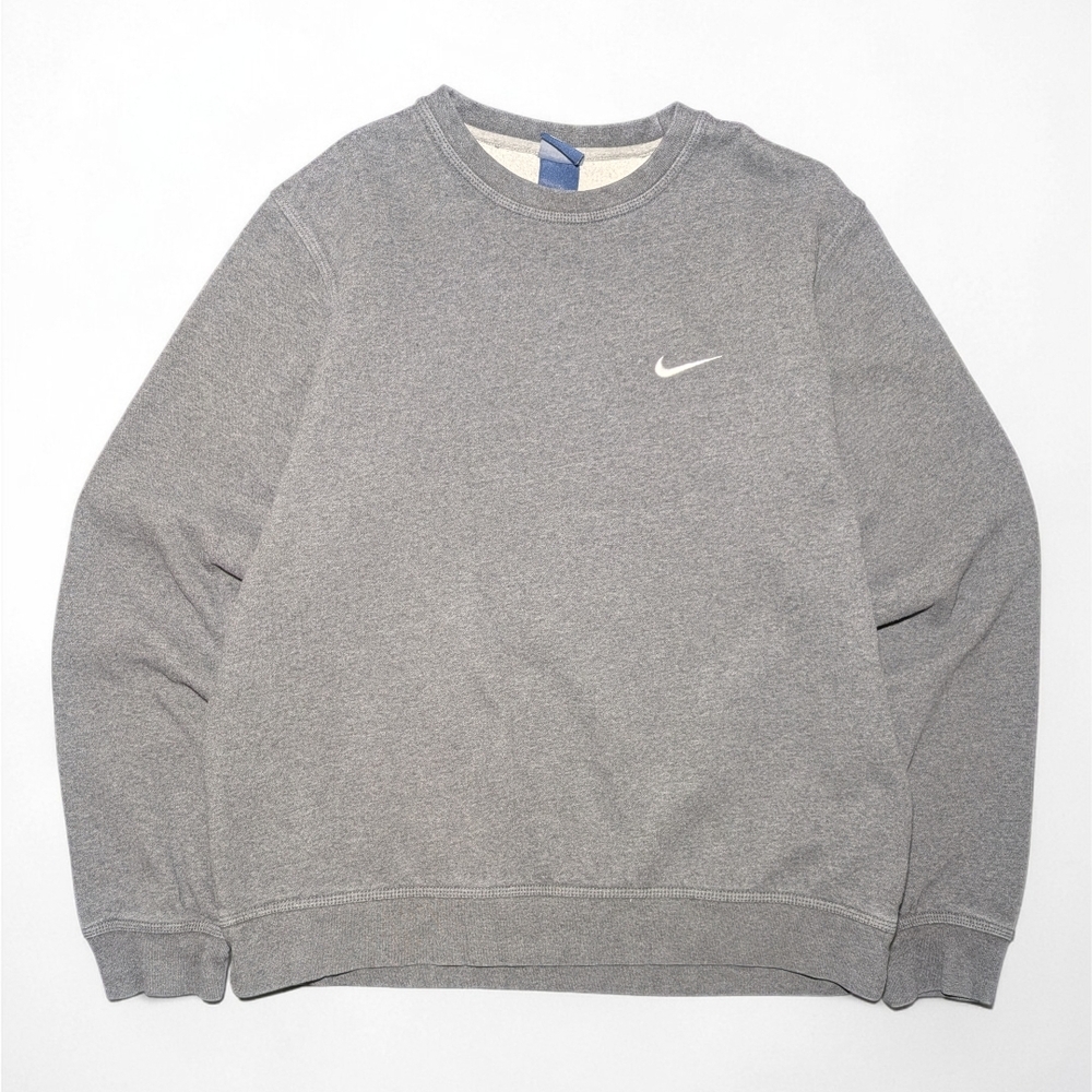Nike Gray Crewneck Sweatshirt with White Swoosh
